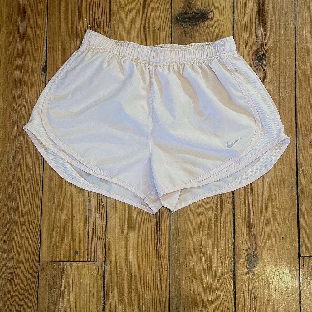 Women's Light Pink Nike Activewear Dry Fit Running Shorts M